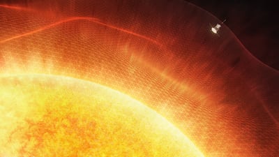 Nasa's Parker Solar Probe became the first spacecraft to 'touch' the Sun, when it entered its upper atmosphere. Photo: Nasa