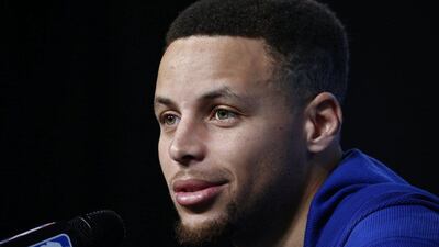 Golden State Warriors player Stephen Curry speaks to the media during their NBA Finals practice and media availability at Quicken Loans Arena in Cleveland, Ohio, USA, 07 June 2016. Larry W Smith / EPA