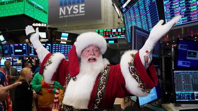 The New York Stock Exchange. A Santa stock rally, which typically occurs at the end of the year, could cheer investors after a prolonged bull market in 2022. AFP
