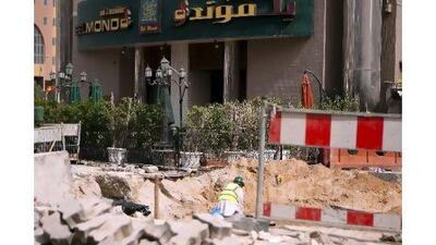 Bel Mondo coffee shop is one of the businesses badly affected by the Al Salam Street construction. Andrew Henderson / The National
