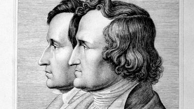 This famous double portrait is the work of Ludwig Emil Grimm, the younger brother of the two collectors of fairy tales. Photo: Grimm Collection of the City of Kassel
