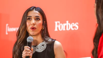 Nadia Murad, the Nobel Peace Prize laureate and UN goodwill ambassador, attends the Forbes 30/50 Summit in Abu Dhabi