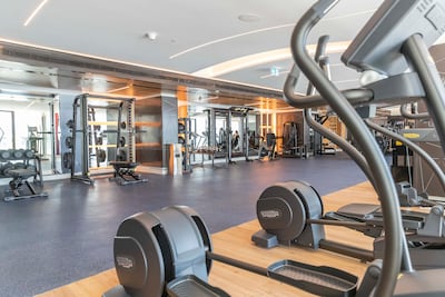 Marriott Resort Palm Jumeirah's 24-hour gym also offers sea views. Antonie Robertson / The National