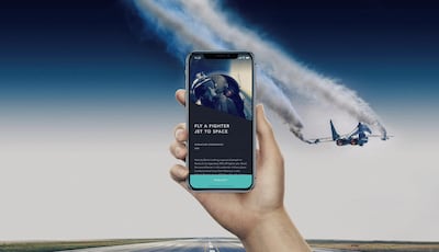 Velocity Black provides its members with incredible experiences, such as flying a fighter jet to the extremes of the earth's atmosphere. Courtesy: Velocity