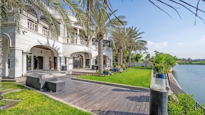 The villa is located on the water in Emirates Hills. Courtesy The Urban Nest