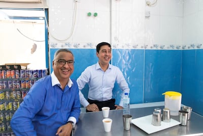 Prakash, left, and his brother Rajesh Lalwani. Reem Mohammed / The National