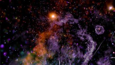 Threads of superheated gas and magnetic fields are pictured at the centre of the Milky Way. AP