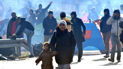 The Maljevac border crossing near the northern Bosnian town of Velika Kladusa, where migrants passing through Bosnia on their way towards the European Union are on the rise. Milan Radulovic / AFP