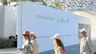 Visitors explore Louvre Abu Dhabi. The emirate's new investment plan will help transform perceptions of Gulf travel from one dominated by glitz and glamour to one that is also culturally enriching, sustainable and – importantly – affordable. Khushnum Bhandari / The National