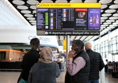 Heathrow Airport has blamed a 5.3 per cent dip in passenger numbers on the Middle East war. Reuters