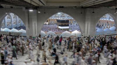 Muslim pilgrims at the Grand Mosque in Makkah, Saudi Arabia, during this year's Hajj. AP
