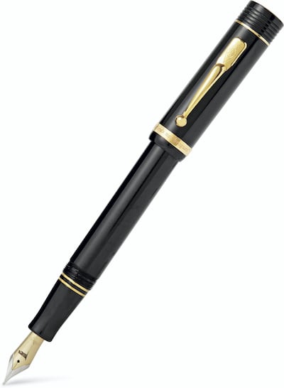 The Kingsman pen comes engraved with the words "Oxfords not Brogues". Courtesy Mr Porter