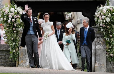 Pippa Middleton's wedding dress was designed by Giles Deacon. AP photo file