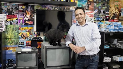 Rami Al Qaddoumi, founder of the online store retrogamer.ae Reem Mohammed / The National
