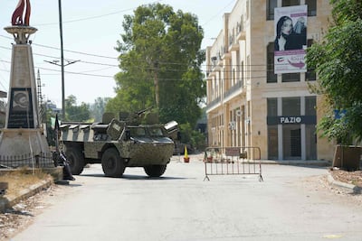 An army checkpoint in south Lebanon. AFP