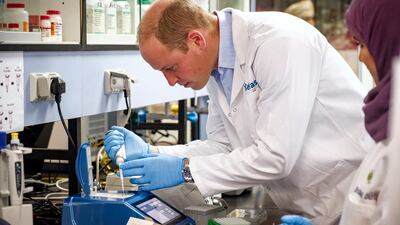 The Duke of Cambridge met Omani scientists collaborating with Cefas to learn more about how the UK is supporting Oman aquaculture and fisheries to become more sustainable, particularly in the face of climate change. Twitter/ @KensingtonRoyal