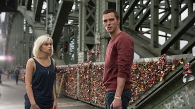 Felicity Jones and Nicholas Hoult in Autobahn. Courtesy Italia Film