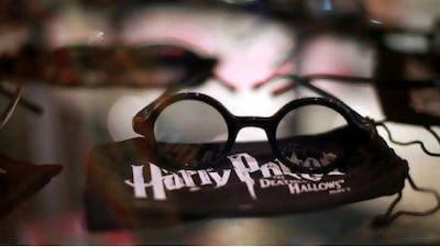 Special round Harry Potter 3D glasses were an option for moviegoers.