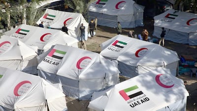 In addition, 25 tents were installed to house up to 150 people