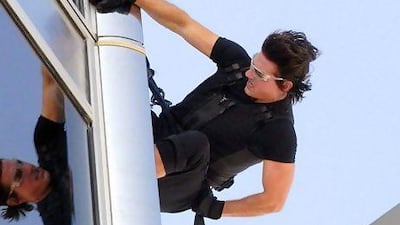 The actor Tom Cruise scales the Burj Khalifa during the filming of Mission: Impossible - Ghost Protocol. Last year 19 films were shot in Dubai, generating $10m for the economy. Express Newspapers via AP Images