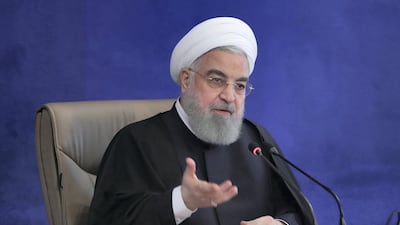 Iranian President Hassan Rouhani speaks during a cabinet meeting in Tehran, Iran last week. Rouhani said that his government does not agree with Iranian parliament draft bill to go out from nuclear deal, reduce nuclear commitment, and increase nuclear activities. EPA