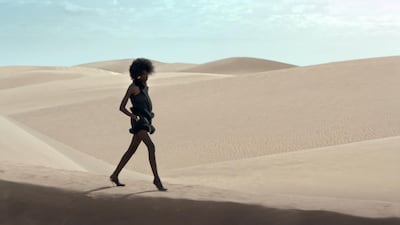 A look from Saint Laurent’s summer 21 collection by Anthony Vaccarello. Courtesy Saint Laurent