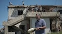 Farmer Abu Hassan Issa in front of his house amid a temporary ceasefire between Lebanon and Israel, in the village Ras El Ain, southern Lebanon. Reuters