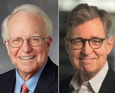 Prof Robert Hall of Stanford University and Prof Michael Woodford of Columbia University have won the Nobel Prize in Economics for their work on the 'microeconomic foundations of macroeconomic stabilisation'. AFP