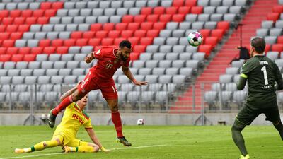 Bayern's Eric Maxim Choupo-Moting scores the opener. AFP