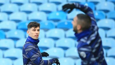 Chelsea's German midfielder Kai Havertz has found first-team opportuniuties hard to come by at Stamford Bridge due to Covid and injuries. AFP