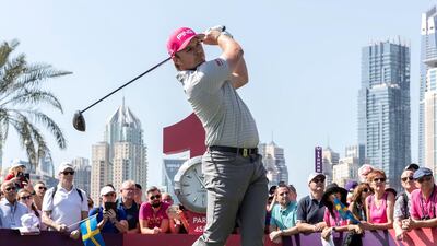 DUBAI, UNITED ARAB EMIRATES. 25 JANUARY 2020. Omega Dubai Desert Classic, Day Three. Player Eddie Pepperell . (Photo: Antonie Robertson/The National) Journalist: John McAuley. Section: Sports.