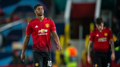 Marcus Rashford during the Champions League game against Juventus. EPA