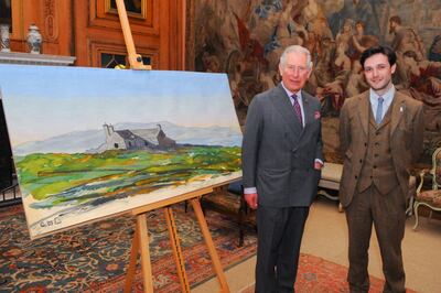 Ben Hymers' woven interpretation of Prince Charles's 'Abandoned Cottage on the Isle of Stroma' is also on view as part of the exhibition. The Prince's Foundation