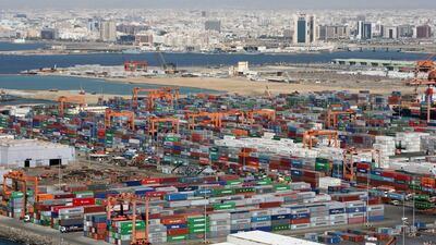A View shows the port and the city of Jeddah, Saudi Arabia. The country is spending heavily to boost its infrastructure. Salah Malkawi / The National