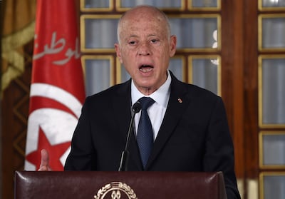 Tunisian President Kais Saied in 2020. AP Photo