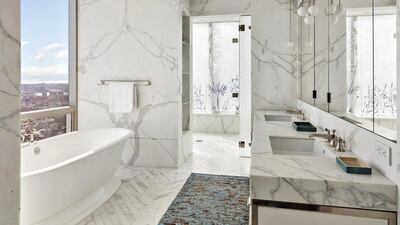 Rupert Murdoch is selling his $62-million triplex penthouse and a smaller apartment on a lower floor for $16m. Photos: Michael Weinstein/MW STUDIO/The Corcoran Group