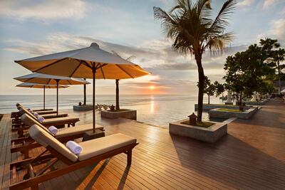 The Seminyak Beach Resort and Spa has a lovely infinity pool. The Seminyak Beach Resort and Spa