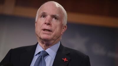 Senate armed services committee chairman John McCain is a decorated war veteran. Chip Somodevilla/Getty Images/AFP
