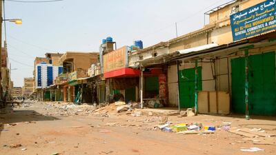 Most shops across Khartoum and Omdurman were closed due to the tension on the streets and as part of a national shutdown. AFP