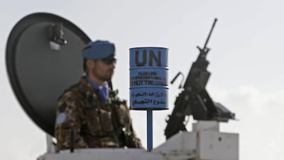 UNIFIL is a 10,500 strong-force tasked since 1978 to keep the peace on the Lebanese-Israeli border but with expanded responsibilities following the 2006 war. AFP PHOTO / JOSEPH EID