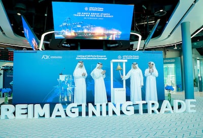 AD Ports Group celebrates ADX listing in February 2022. Photo: AD Ports Group