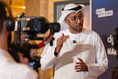 Osama Fadhel, assistant undersecretary for industrial accelerators sector in the Ministry of Industry and Technology, attends the forum. Ryan Lim for The National