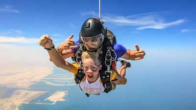 With parental consent, kids aged 12 to 17 can now jump at Skydive Dubai. Courtesy Skydive Dubai