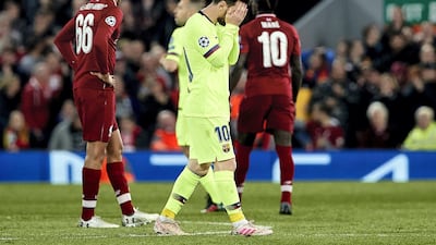 May 7, 2019: Semi-final, second leg – Liverpool 4 Barcelona 0 (Barcelona lose 3-4 on aggregate). The result that inspired this list. Barcelona appeared destined for the final after a 3-0 win at Camp Nou, inspired by Messi’s latest masterclass – the Argentine with two goals, the second a wondrous free-kick. Barca arrived at Anfield bolstered by the fact Liverpool were missing two of the key attackers in Mohamed Salah and Roberto Firmino. What transpired was one of the most famous nights at Liverpool’s storied stadium – and not in a good way for Barcelona. Two goals apiece from Divock Origi and substitute Georginio Wijnaldum sent Liverpool to the final in Madrid and left Barcelona shell-shocked after a second successive implosion. Getty Images