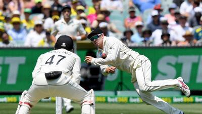 New Zealand's Ross Taylor attempts a run out in Melbourne on Friday. AP