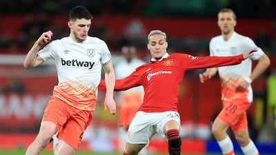 Declan Rice, 7 – Hoovered up everything in the middle to give West Ham a foothold in the game and he got across well to turn Antony’s cross behind. Started a lovely move with a characteristic drive through midfield before finding Benrahma on the left. AFP