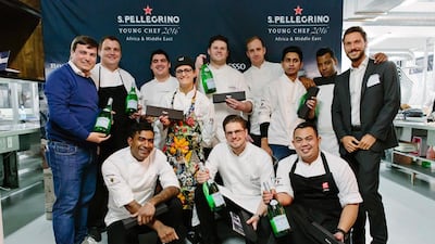 Finalists from the Middle East and Africa region gathered at the Young Chef 2016 competition. Courtesy: S.Pellegrino