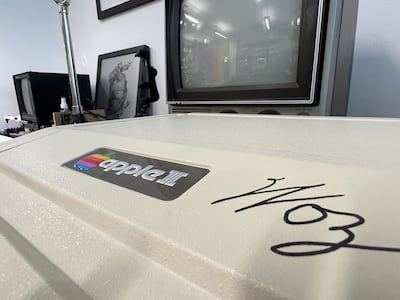 An early Apple Mac signed by Apple co-founder Steve Wozniak