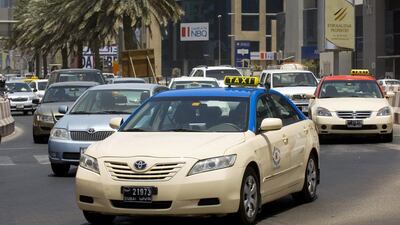Taxis in Dubai are to be fitted with sensors which will warn drivers they are too close to the car in front. Charles Crowell / Bloomberg News
