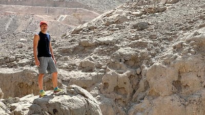 Waiwah Yip was walking with friends in the Ras Al Khaimah mountains when he slipped and fell. Photo: Waiwah Yip
